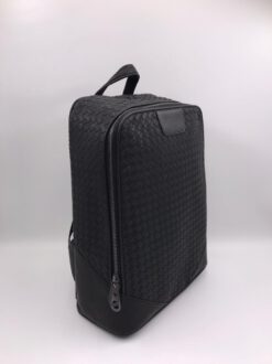 Рюкзак кожаный Bottega Veneta черный 35/28 см коллекция 2021-2022