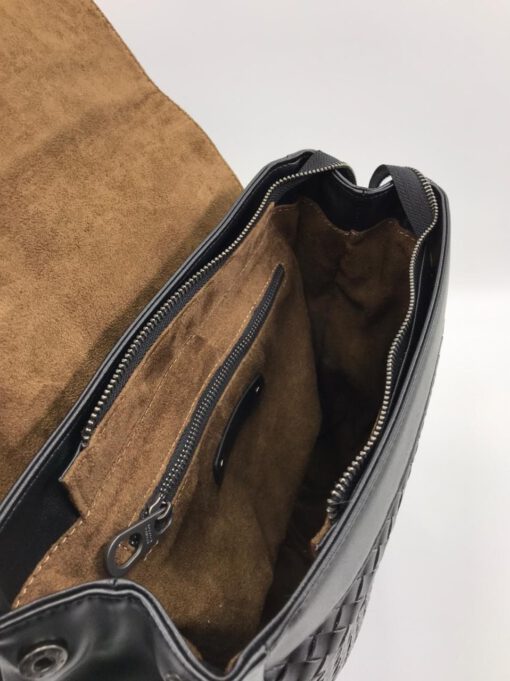 Рюкзак кожаный Bottega Veneta черный 34/30 см коллекция 2021-2022 - фото 2