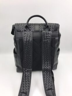 Рюкзак кожаный Bottega Veneta черный 34/30 см коллекция 2021-2022
