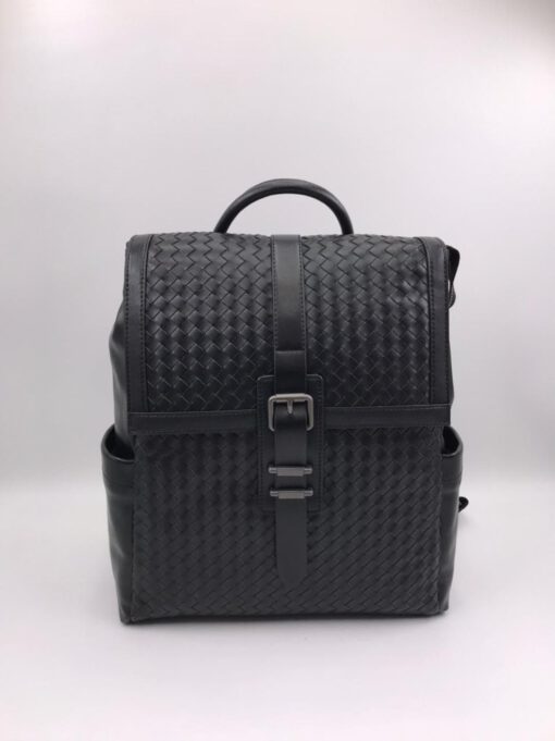 Рюкзак кожаный Bottega Veneta черный 34/30 см коллекция 2021-2022 - фото 3