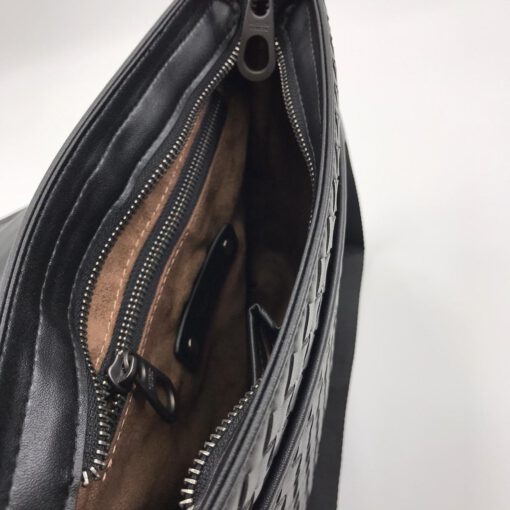Мужская кожаная сумка Bottega Veneta черная 26/26 коллекция 2021-2022 A71117 - фото 2