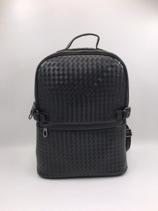 Рюкзак кожаный Bottega Veneta черный 39/30 см коллекция 2021-2022 - фото 3