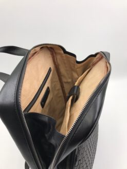 Рюкзак кожаный Bottega Veneta черный 34/27 см коллекция 2021-2022