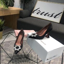 Туфли женские кожаные Amina Muaddi премиум-люкс коллекция 2021-2022