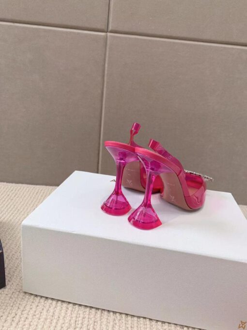 Туфли-босоножки женские силиконовые Amina Muaddi розовые премиум-люкс коллекция 2021-2022 - фото 5
