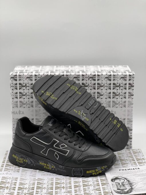 Мужские кроссовки Premiata A68983 черные - фото 4