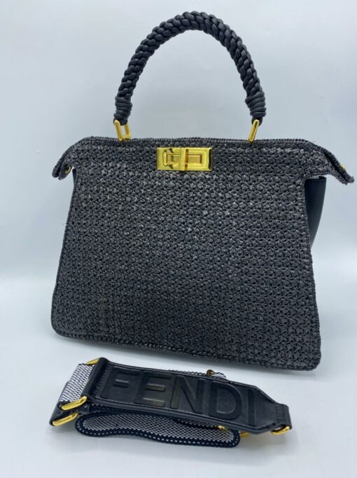 Женская сумка Fendi 78289 черная 33/27 см - фото 1