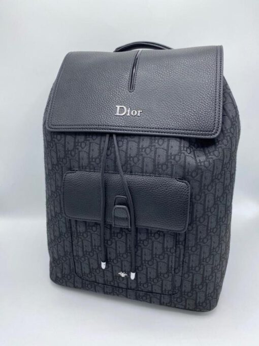 Рюкзак Christian Dior черный с рисунком 42/30 см - фото 1