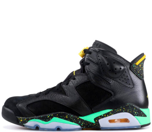 Кроссовки Nike Air Jordan 6 Retro Men Black/Green - фото 1