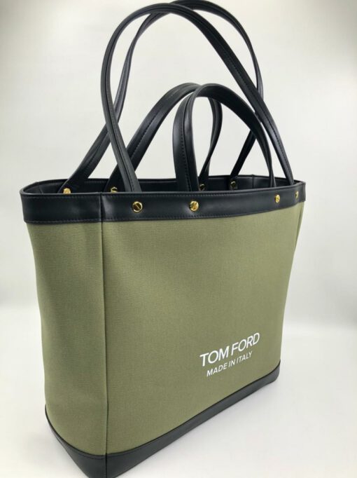 Женская сумка-тоут Tom Ford 75878 светло-зеленая 46/36/34 см - фото 2