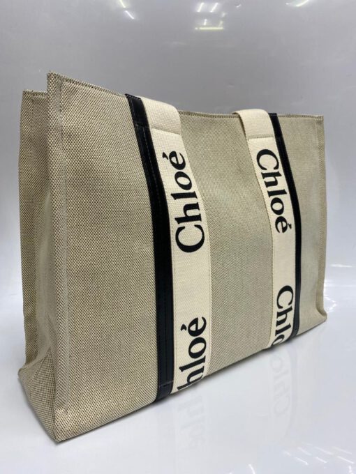 Женская сумка Chloe бежевая 44/33/13 коллекция 2021-2022 - фото 3