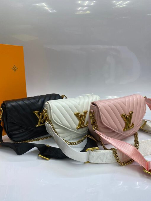 Клатч женский кожаный Louis Vuitton розовый 20/13/5 см - фото 2