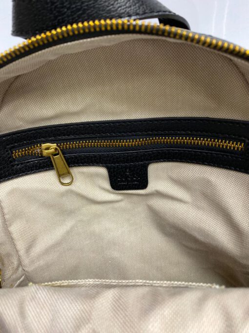 Женский рюкзак Gucci из канвы с рисунком 30/24/10 см - фото 2