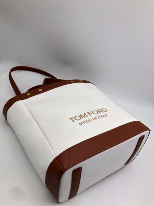 Женская сумка-тоут Tom Ford 76020 белая 32/31/28 см - фото 2
