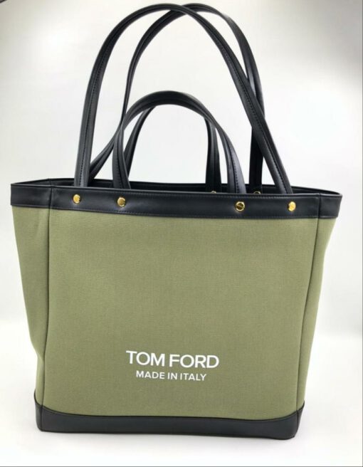 Женская сумка-тоут Tom Ford 75878 светло-зеленая 46/36/34 см - фото 1
