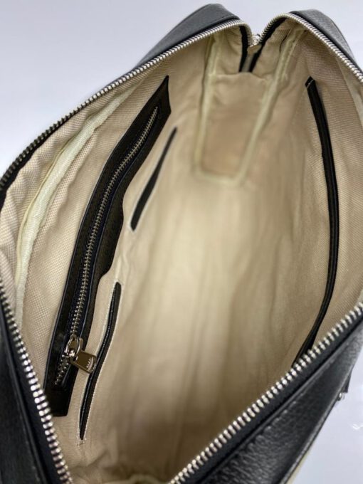 Мужская сумка для документов Gucci из канвы серая с рисунком 38/29/7 см - фото 2