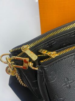 Клатч женский кожаный Louis Vuitton Monorgam черный 24/13 см