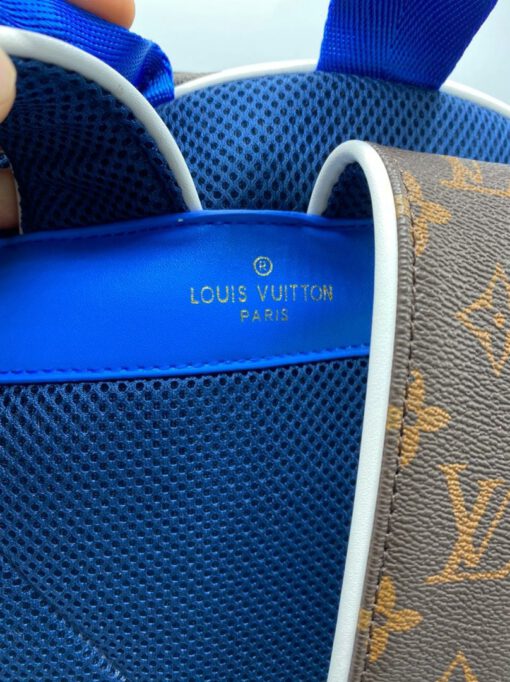 Рюкзак из канвы Louis Vuitton коричнево-синий 40/28 см - фото 4