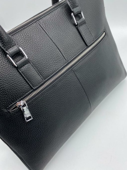Сумка-портфель для документов  Prada кожаная черная 39/30 см - фото 4