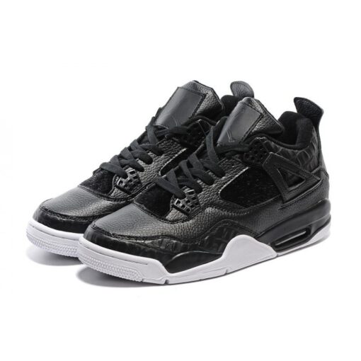Кроссовки Nike Air Jordan 4 Retro Black/White - фото 2