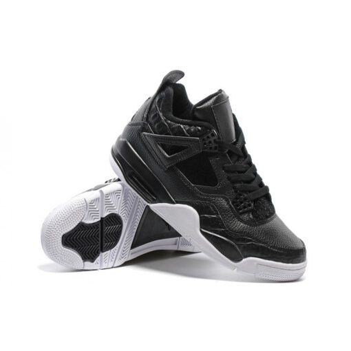 Кроссовки Nike Air Jordan 4 Retro Black/White - фото 4