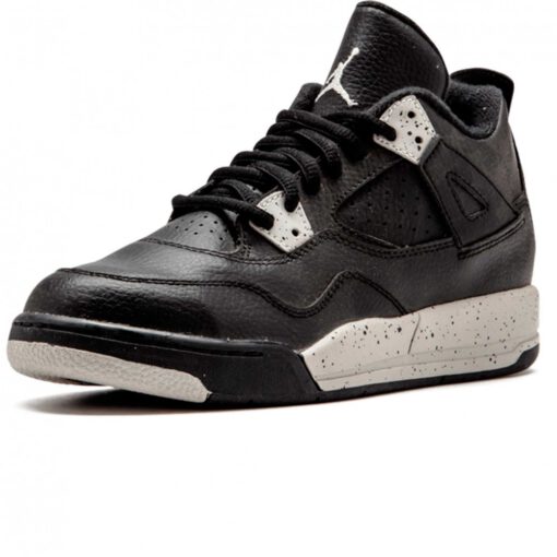 Кроссовки Nike Air Jordan 4 Retro Black/Black/White - фото 2
