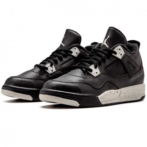 Кроссовки Nike Air Jordan 4 Retro Black/Black/White - фото 3