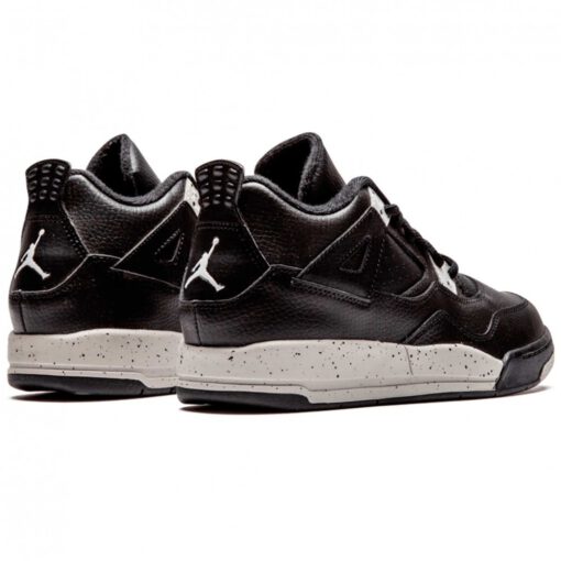 Кроссовки Nike Air Jordan 4 Retro Black/Black/White - фото 4