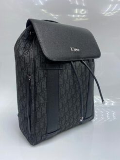 Рюкзак Christian Dior черный с кожаными вставками 42/30 см - фото 8