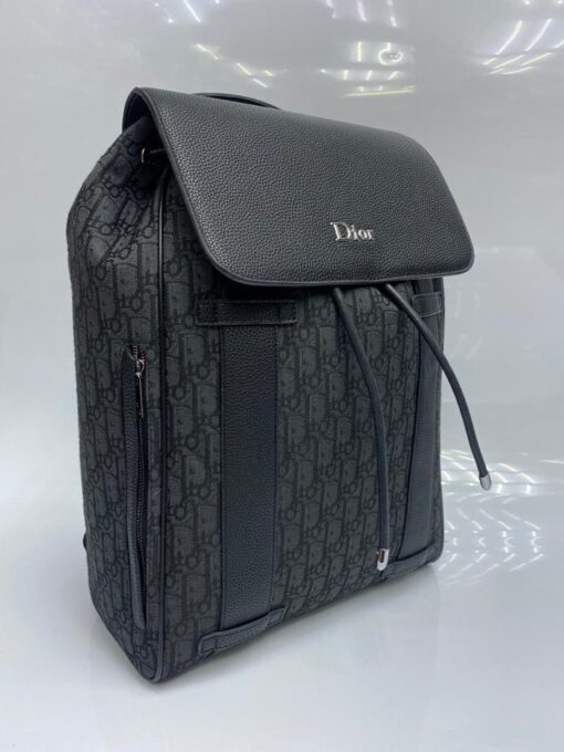 Рюкзак Christian Dior черный с кожаными вставками 42/30 см - фото 1