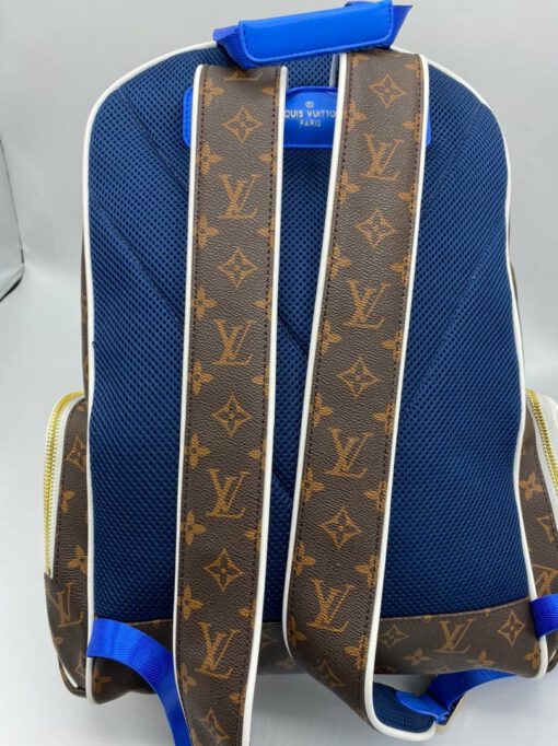 Рюкзак из канвы Louis Vuitton коричнево-синий 40/28 см - фото 5