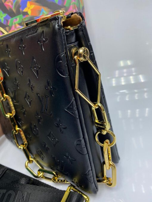 Женская сумка-клатч Louis Vuitton черная 26/20/6 см - фото 4