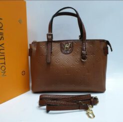Женская сумка кожаная Louis Vuitton коричневая 30/25/13 см