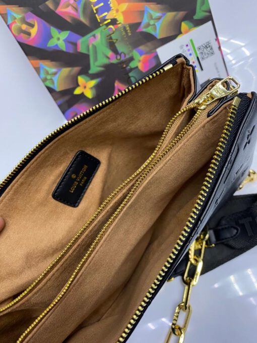 Женская сумка-клатч Louis Vuitton черная 26/20/6 см - фото 2