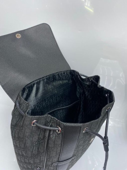 Рюкзак Christian Dior черный с кожаными вставками 42/30 см - фото 2