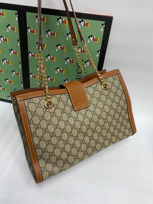 Женская сумка-тоут Gucci из канвы в комплекте кошелек 35/23/14,5 см A79742 - фото 3