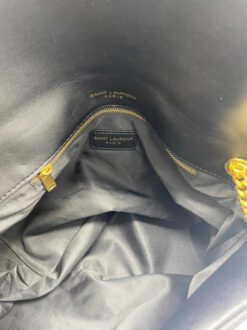 Сумка женская кожаная Yves Saint Laurent (YSL) черная с золотистой фурнитурой 33/19/12 см