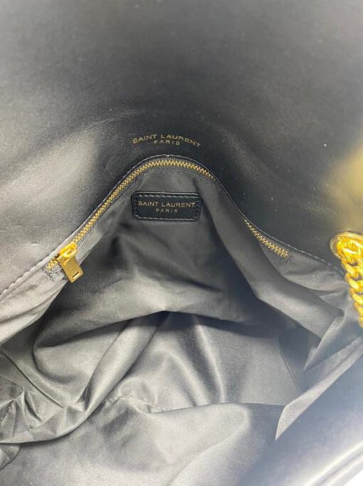 Сумка женская кожаная Yves Saint Laurent (YSL) черная с золотистой фурнитурой 33/19/12 см - фото 2