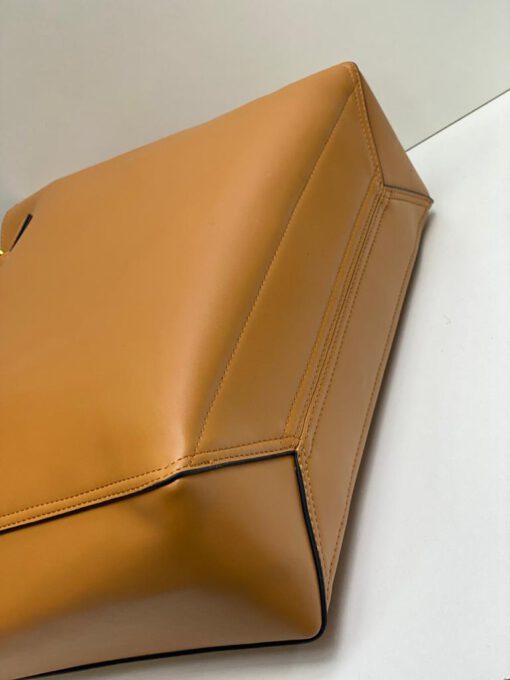 Женская сумка Gucci из канвы золотистая в комплекте кошелек 35/32/11 см - фото 3