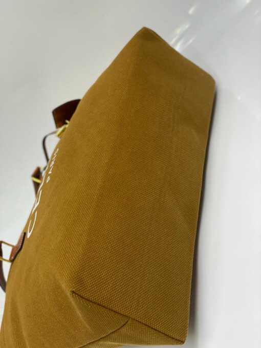 Женская сумка-шоппер Celine 41/30/14 см тканевая горчичная - фото 3