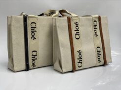 Женская сумка Chloe тканевая белая 36/29/10 коллекция 2021-2022 A83692