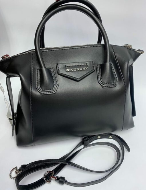 Женская кожаная сумка Givenchy черная 31/25/7 см - фото 3
