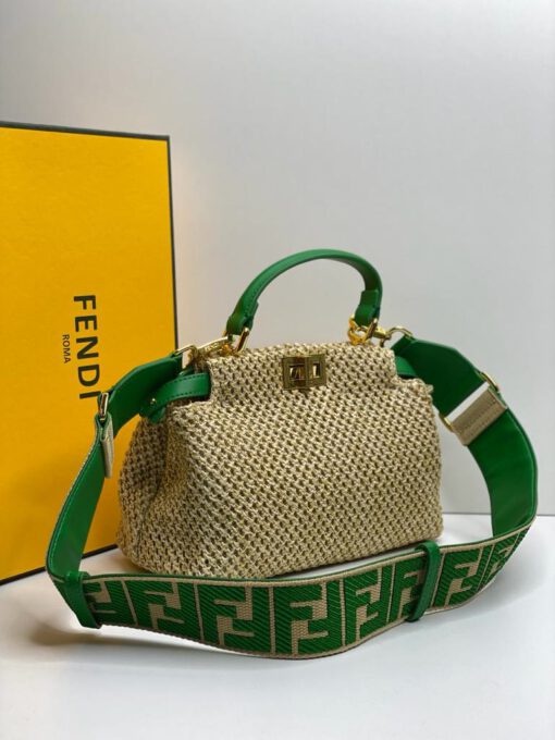 Женская сумка Fendi 87190 с тканым ажурным эффектом 23/17/11 см - фото 1