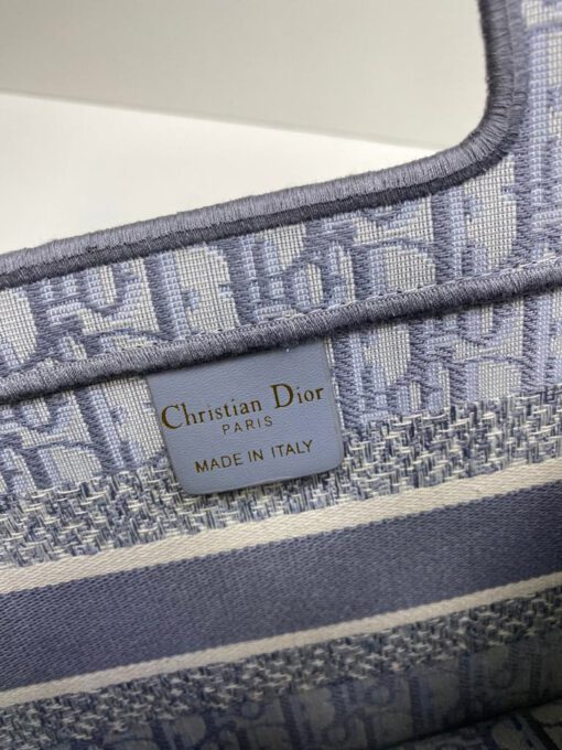 Женская сумка-шоппер Dior тканевая с рисунком-монограммой 27/19/10 см A83250 - фото 2