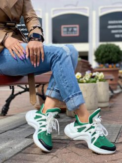 Кроссовки женские Louis Vuitton зеленые коллекция 2021-2022