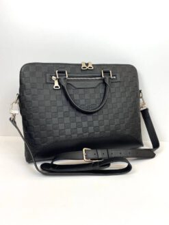 Портфель кожаный Louis Vuitton Avenue 38/28 см черный премиум-люкс качество