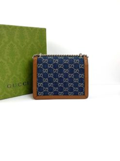 Женская сумка Gucci Dionysus 20/15/5 см коричнево-синяя премиум-люкс