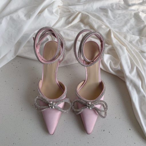 Туфли-босоножки женские Mach & Mach премиум-люкс розовые - фото 2