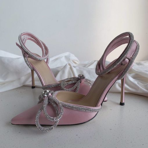 Туфли-босоножки женские Mach & Mach премиум-люкс розовые - фото 8