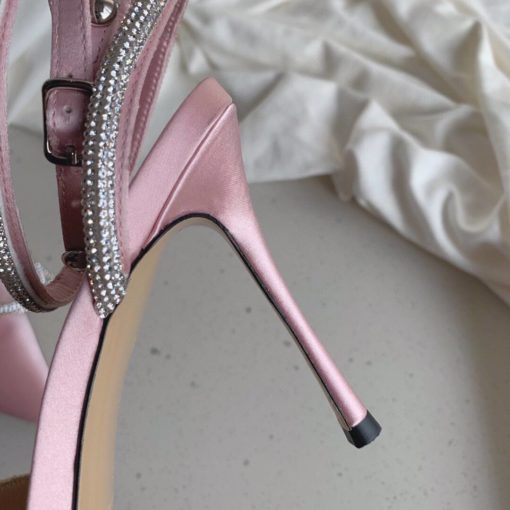 Туфли-босоножки женские Mach & Mach премиум-люкс розовые - фото 4